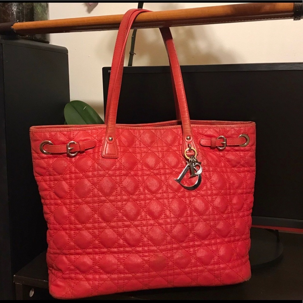 Authentic Dior Panarea tote bag bright pink